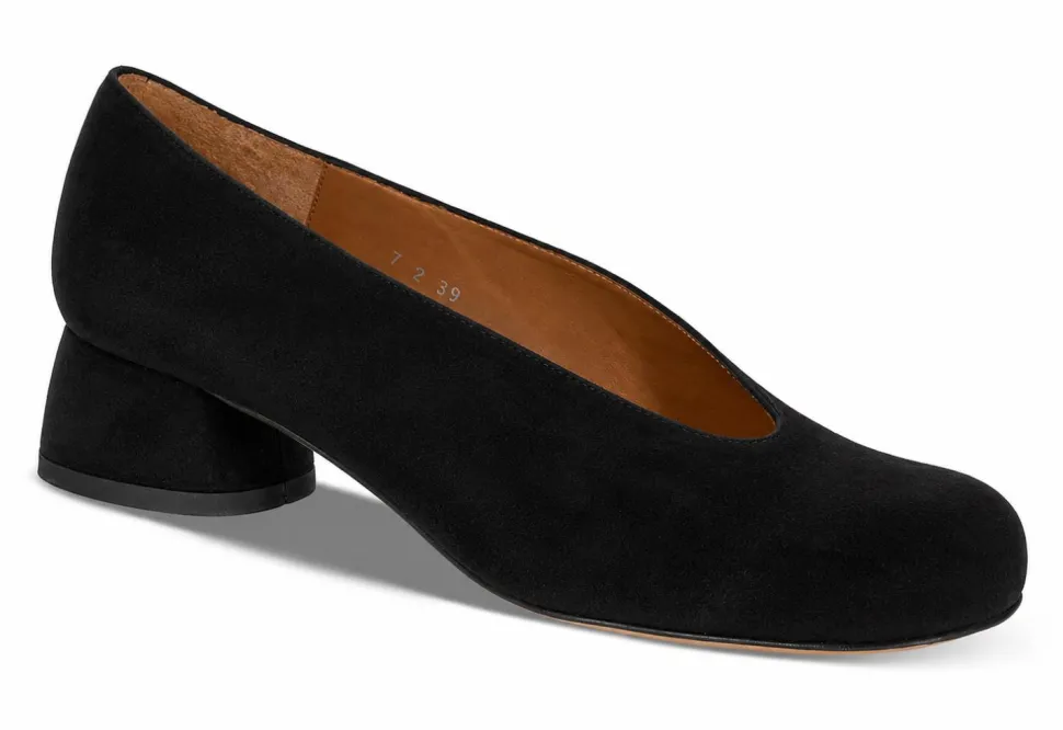 Audley pumps i sort semsket 22654